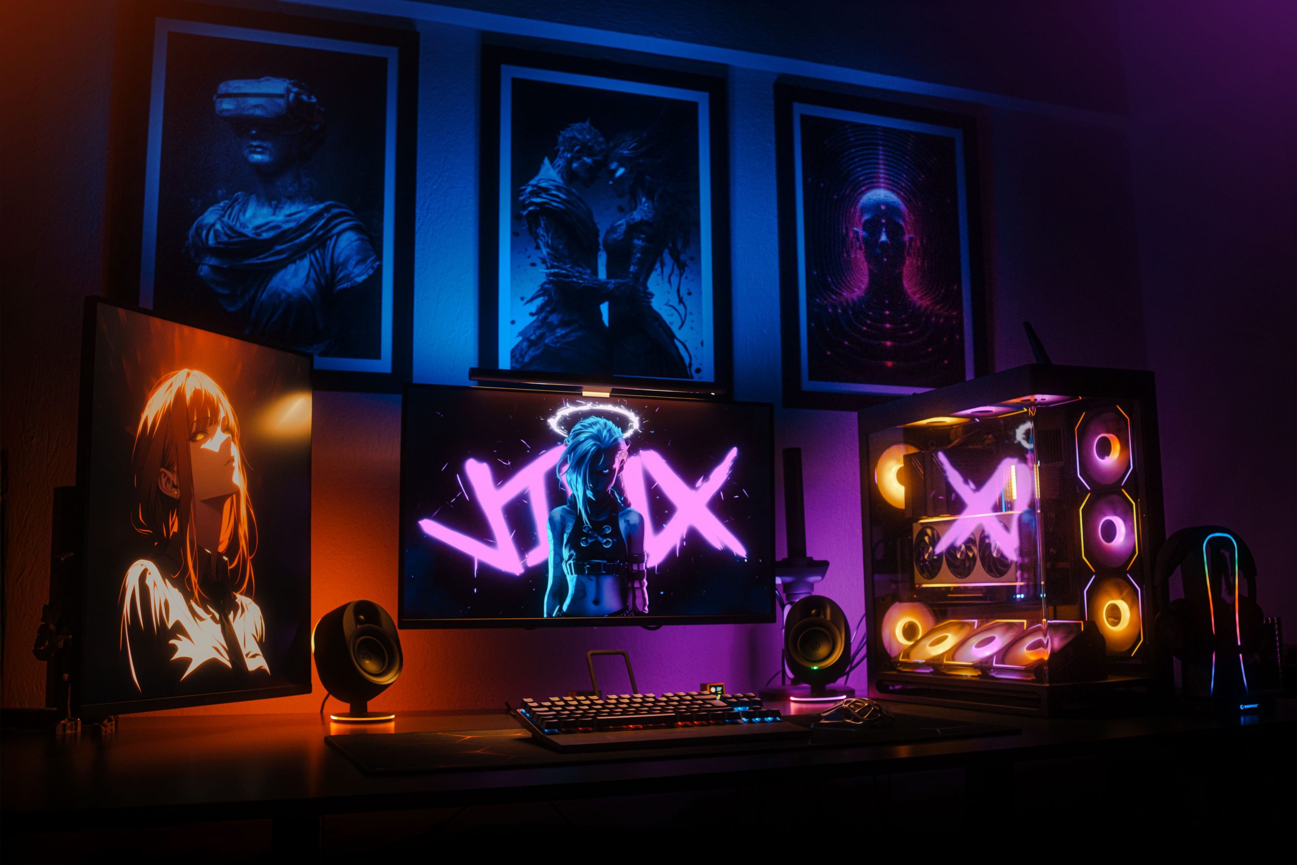 Neonbreak arena at night